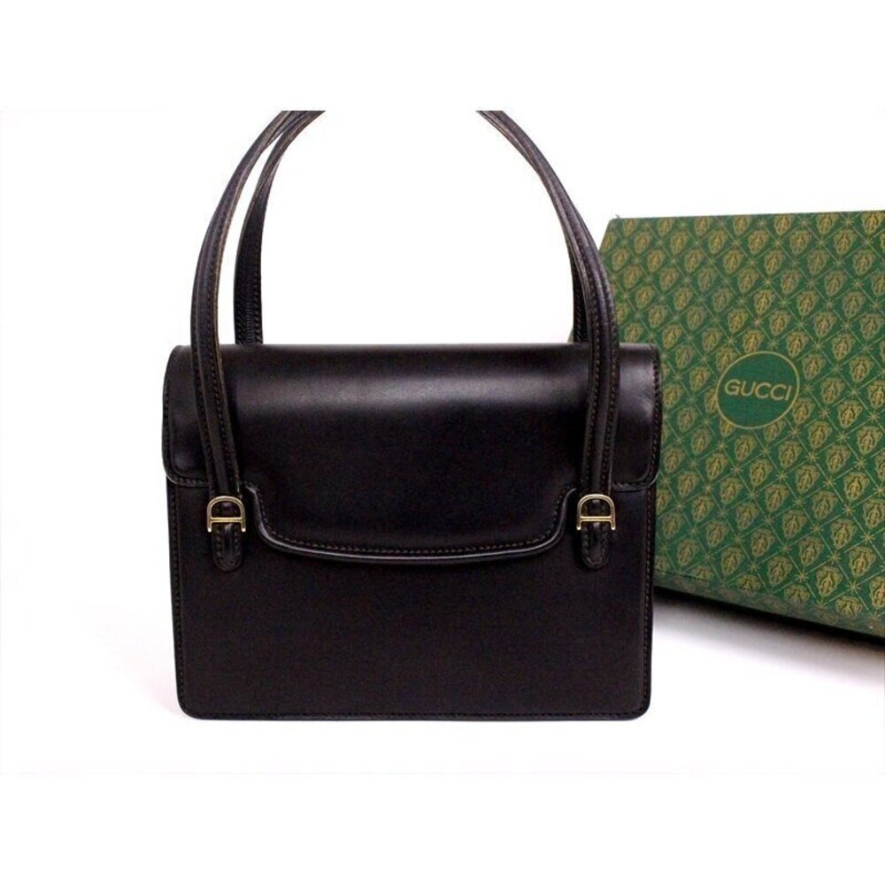 GUCCI leather handbag Square Black